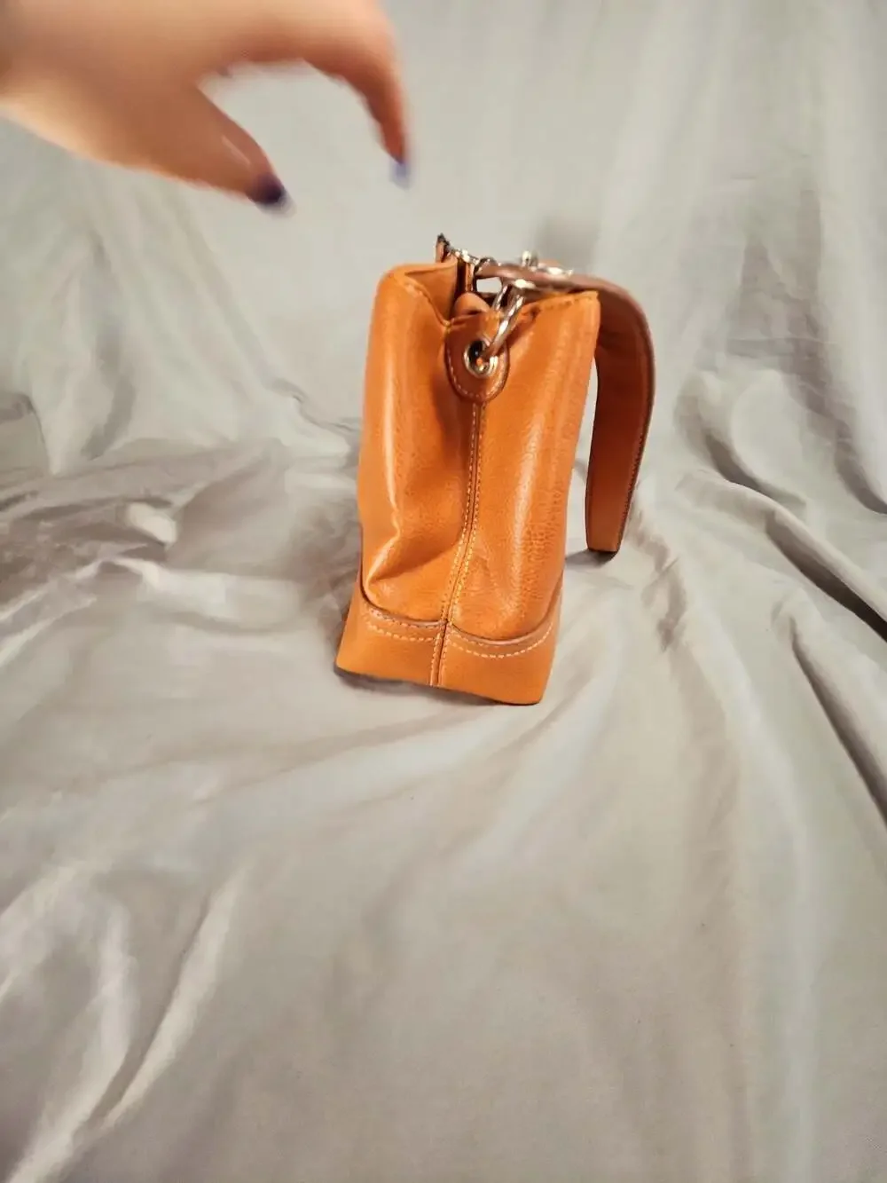 Tommy Hilfiger Pebbled Leather Hobo Shoulder Bag with Heart Charm